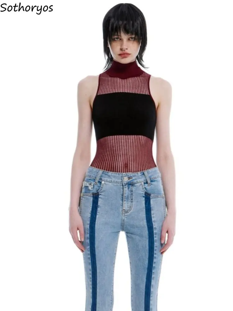 

Свитер-жилет, повседневная водолазка, минималистичная универсальная вязаная одежда без рукавов, популярный корейский стиль, удобная летняя уличная одежда, мягкая