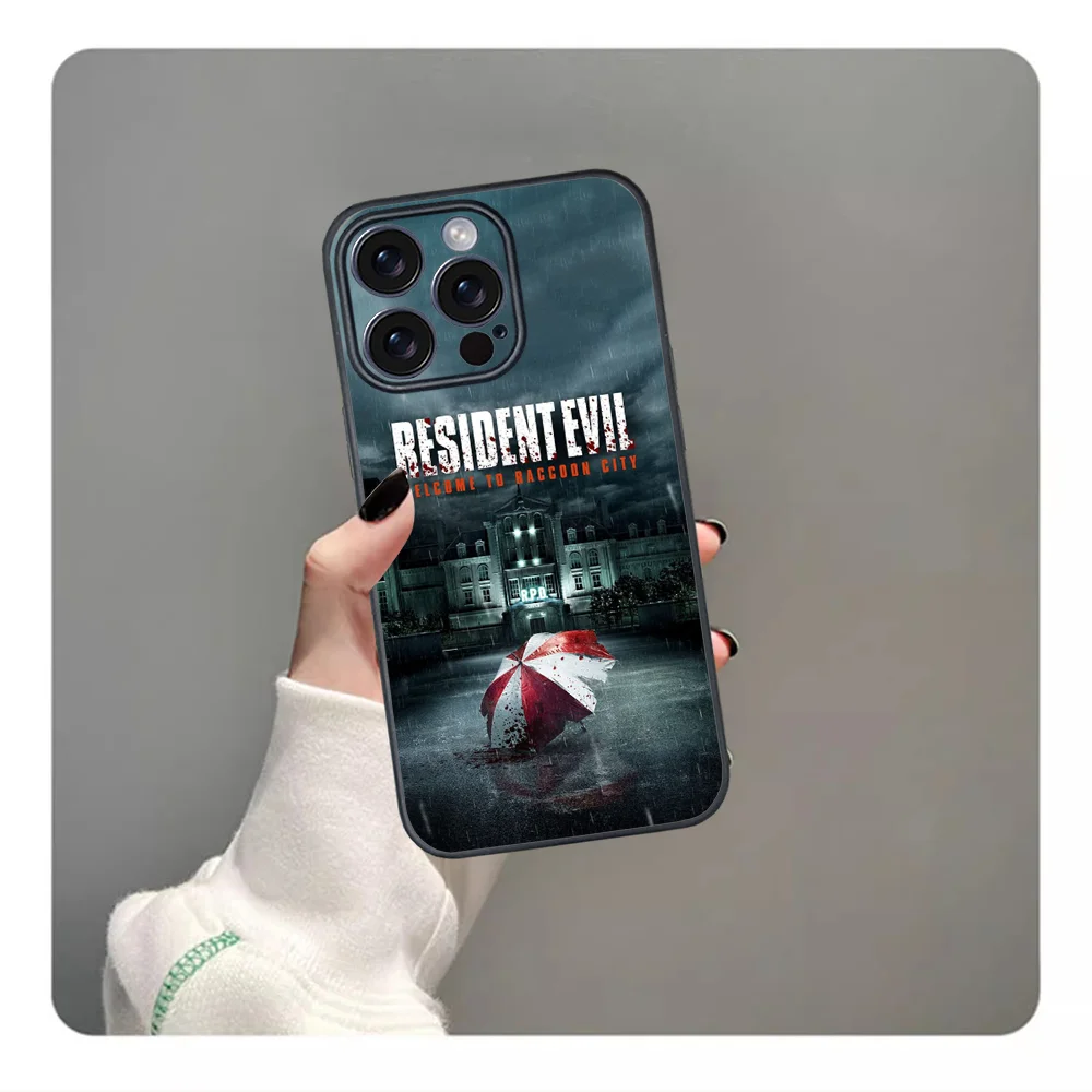 R-RESIDENT GAME EVILS Phone Case For iPhone 16 15 14 13 12 11 PRO MAX PLUS Mini TPU Soft to  Skin-friendly case