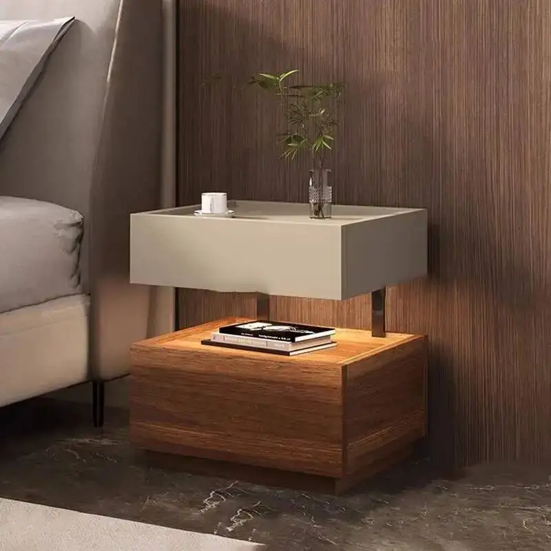 Classic European Table Simple Storage Bedside Luxury Trendy Night Table Modern Premium Comodini Camera Letto Bedroom Furnitures