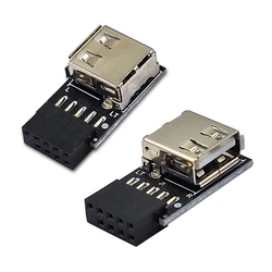 USB 2.0 A Female Connection Adapter from 9 Pin for Computer Enthusiasts Dropship