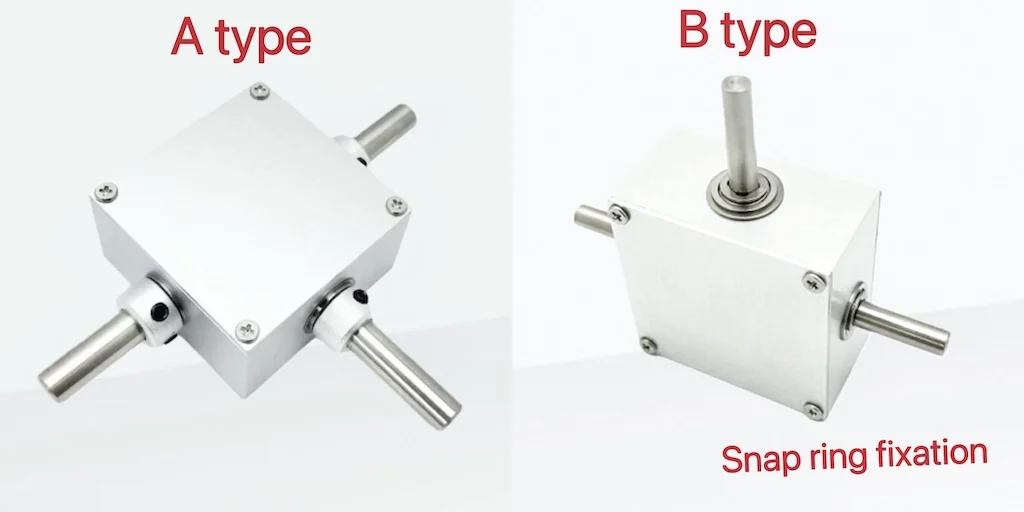 1:1 Right Angle Commutator Gearbox Steering Gear For Precision Mechanical Systems FB50-2 6/8MM