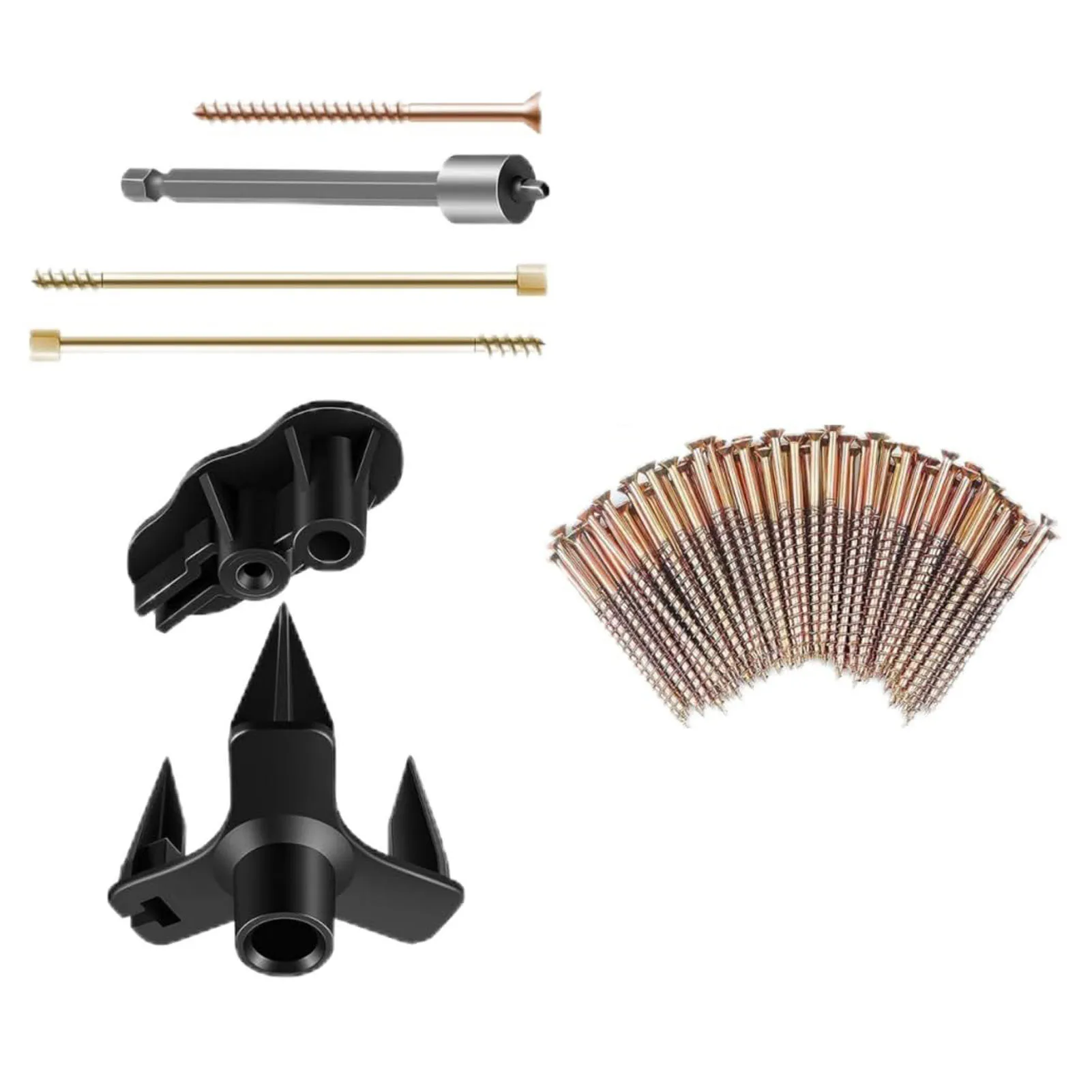 Wood Floor Screws Repair Kit Wood Under Carpet Squeak No More Woodworking Project Supplies with 5 Tools 50 Screws