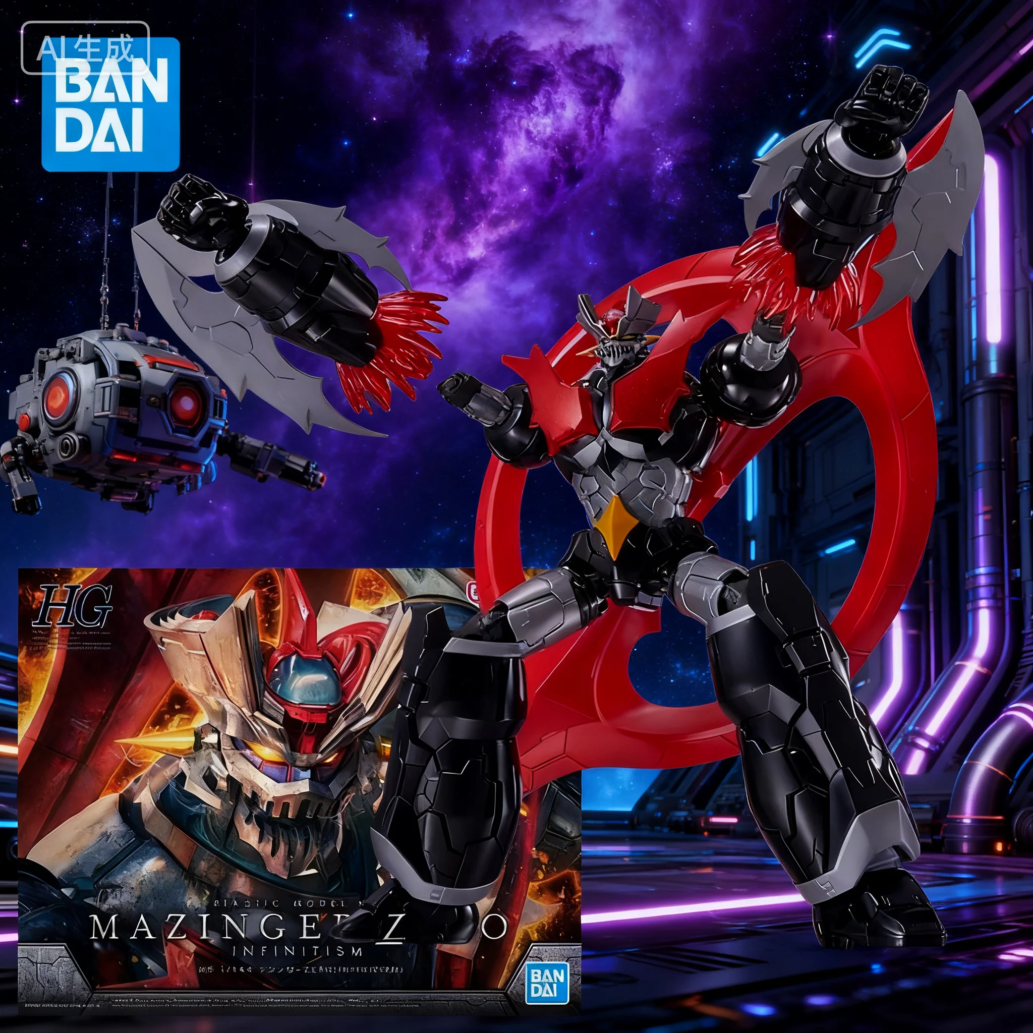 

【В наличии】Bandai HG 1/144 Mazinger ZERO Фигурки Mazinger Z Infinty Пластиковая модель Ki Фигурка Модель Рождественский подарок