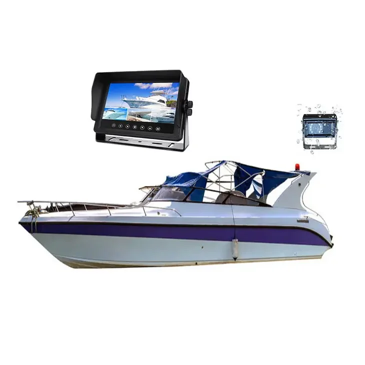 IP69K 7 Inch Waterproof Boat  Aluminium Alloy Hd Lcd Car Motorized Flip 1080P Back Up Camera