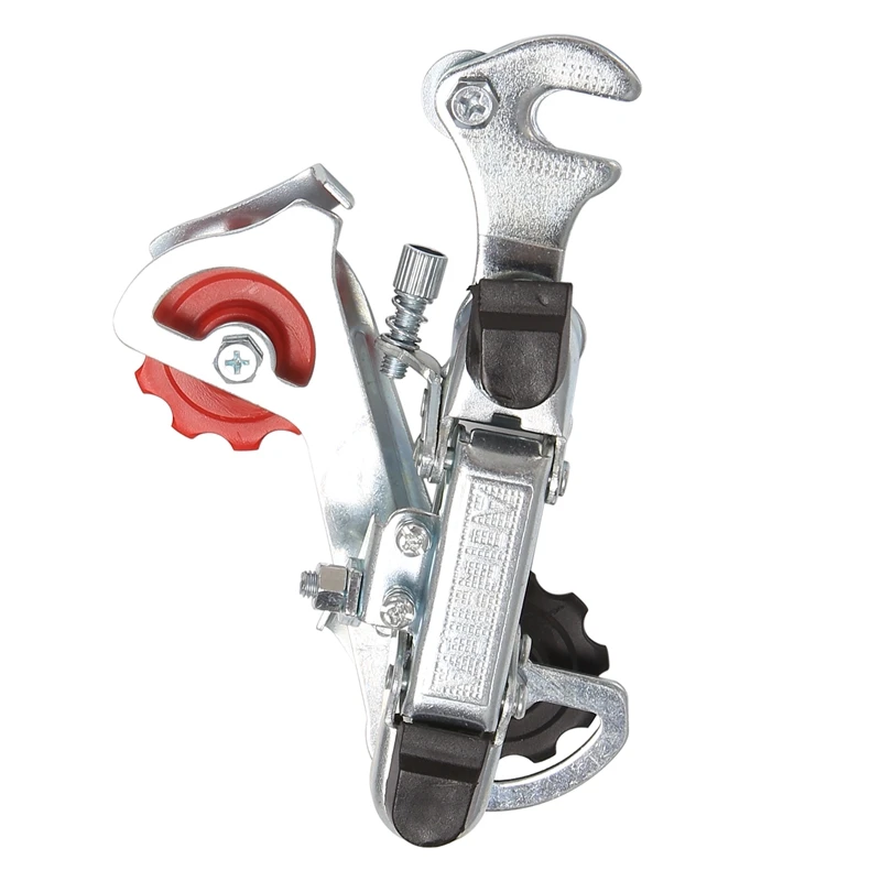 Racing Bicycle Part Silver Tone Metal 3-7 Speed Rear Derailleur