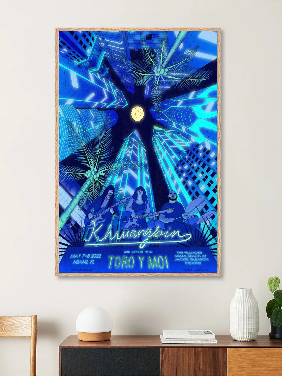 Póster artístico en lienzo de Khruangbin, impresión de imágenes artísticas de pared, carteles modernos para decoración de dormitorio familiar