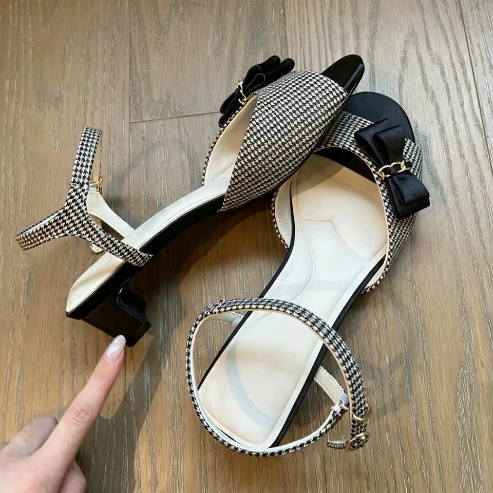 NEW Bow Sandals Pumps Women  Summer Sandals Women Fashion Thin Strap Sandals High Heels Sandalias De Mujer