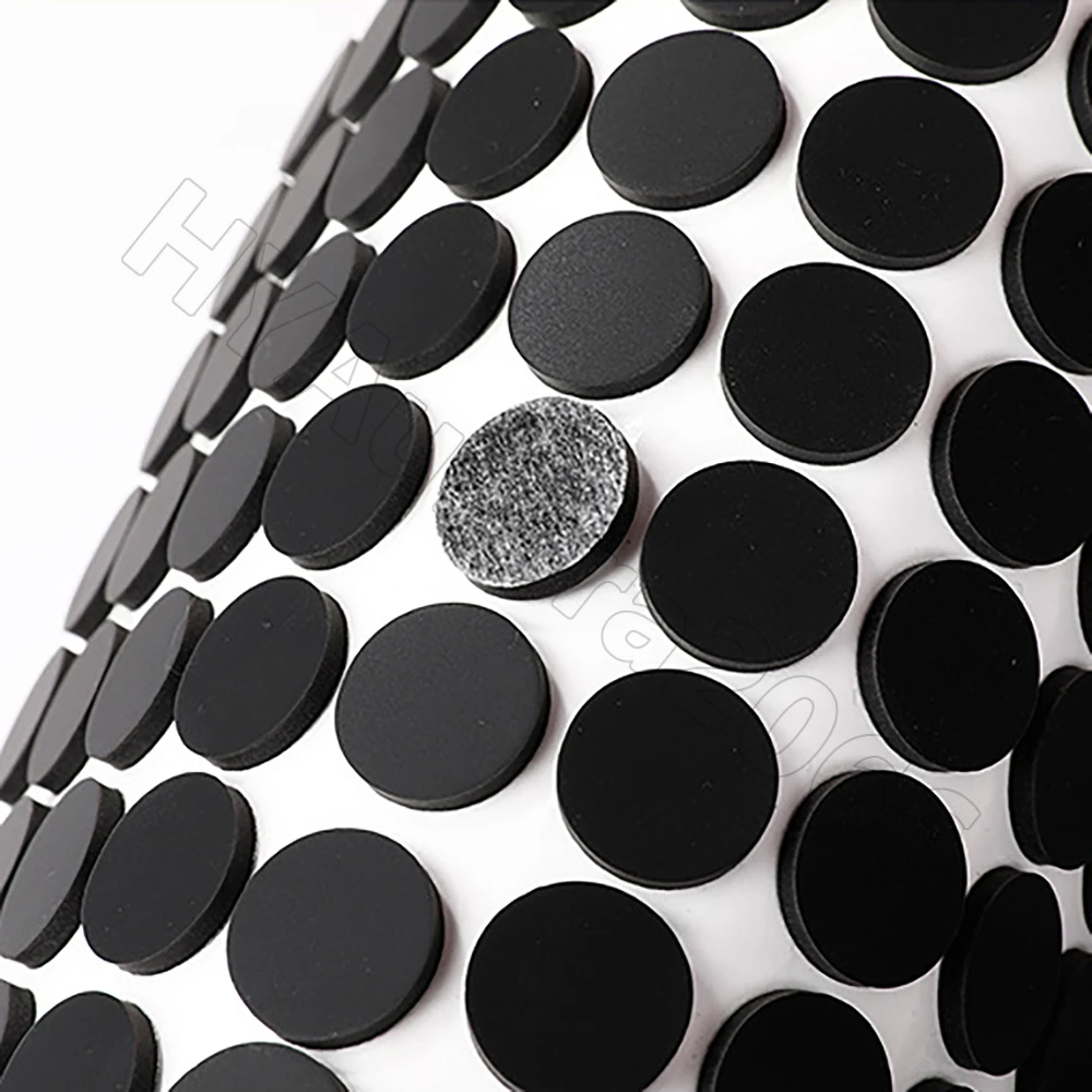 Dia 4.5 - 16mm Round Self Adhesive Backing Silicone Rubber Furniture Pads Anti-Slip Shock-Absorbing Cushion Cabinet Feet Spacer