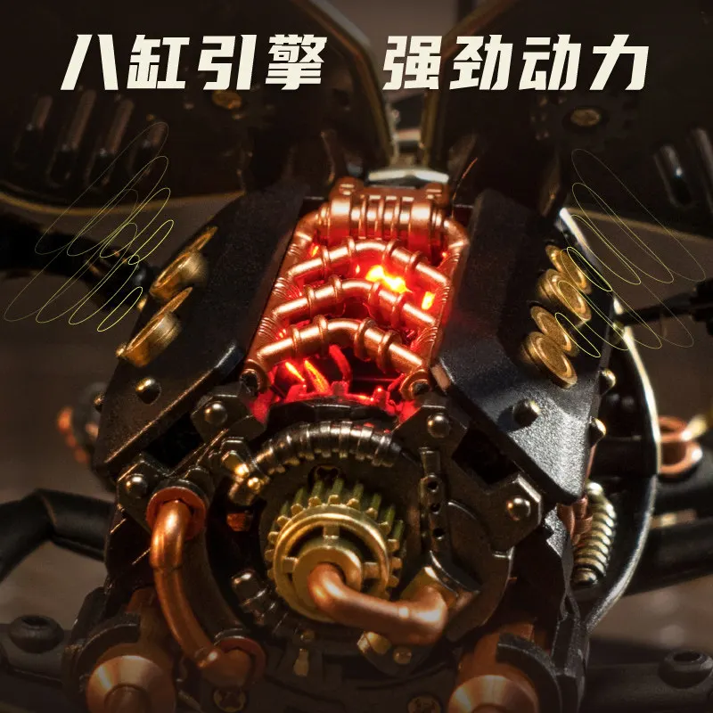 Creative Mechanical Smart Control Rhinoceros Beetle Building Blocks 3D Puzzle Model Kit Educational DIY Birthday Gift for Boys view 4