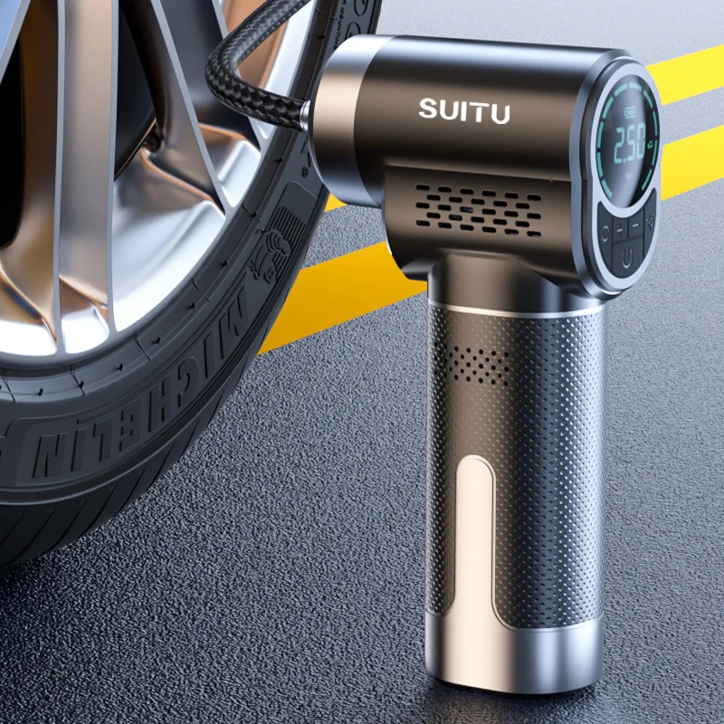 

Suitable forCar Air Pump Electric Portable Handheld Air Pump Tire Pump Wireless Intelligent Digital Display Inflator