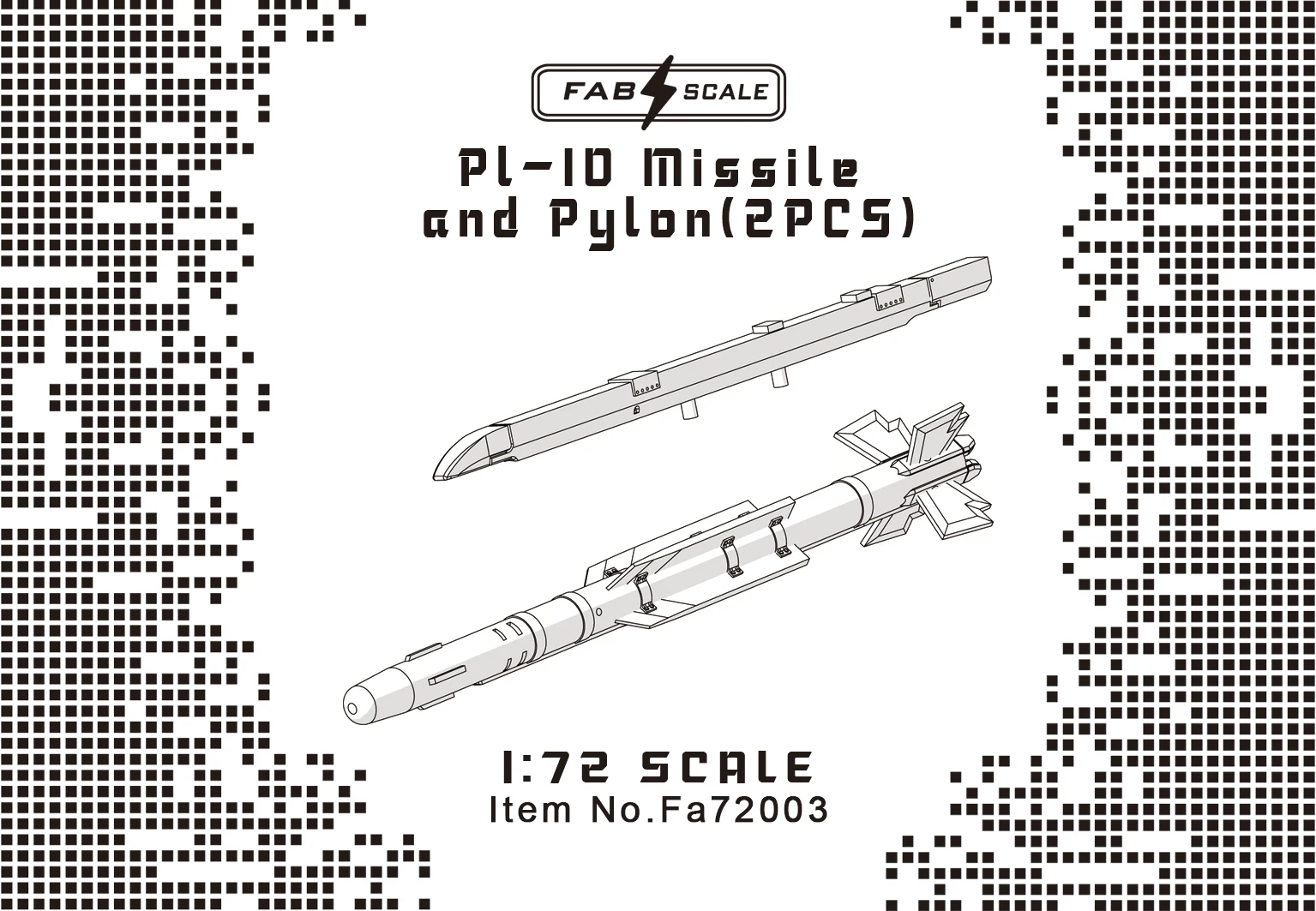 FAB FA72003 1/72 PL-l Missileand Pylon(2PC)COMMON PART