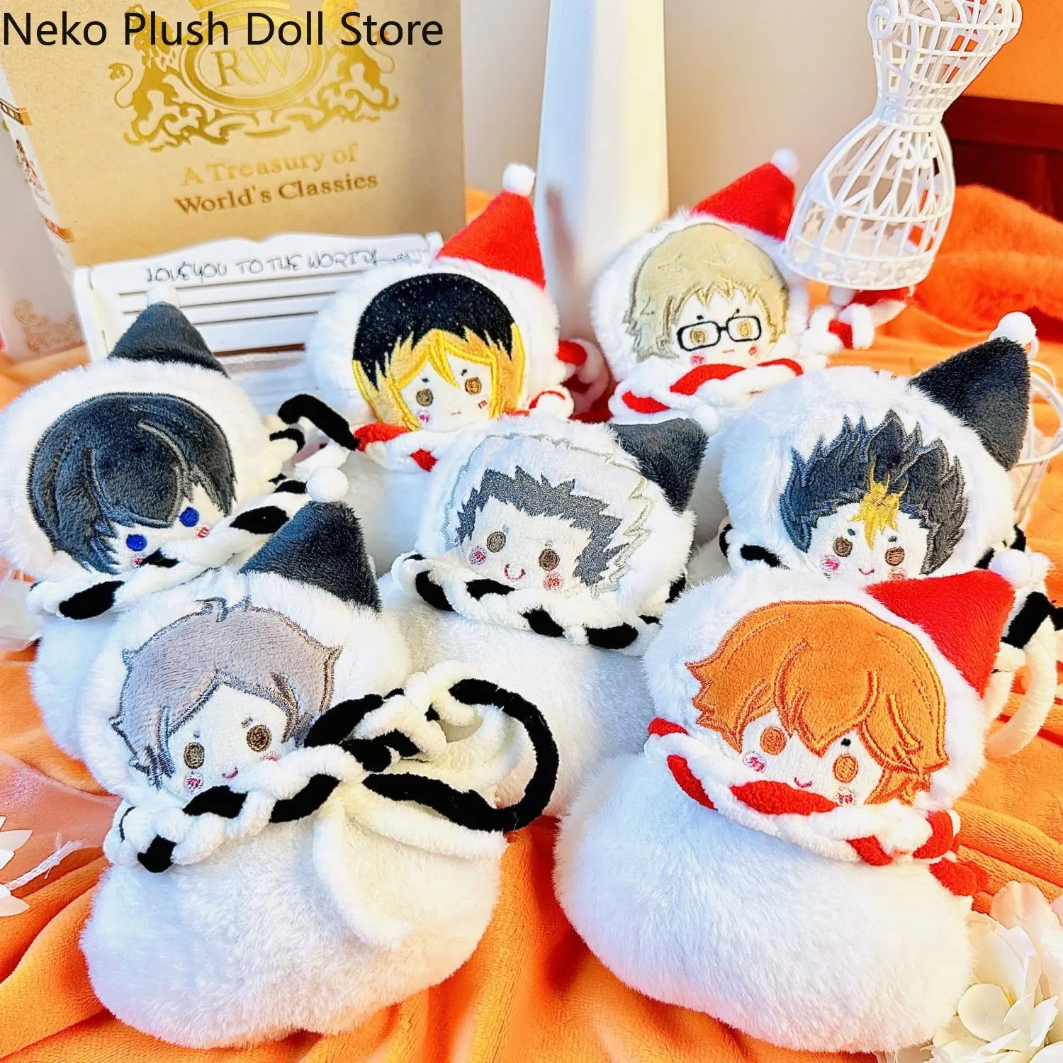 

Haikyuu Hinata Shoyo Tobio Kageyama Anime Snowman Cosplay Q Versions Plush Doll Cartoon Plushies Maumet Toys Pendant Gift