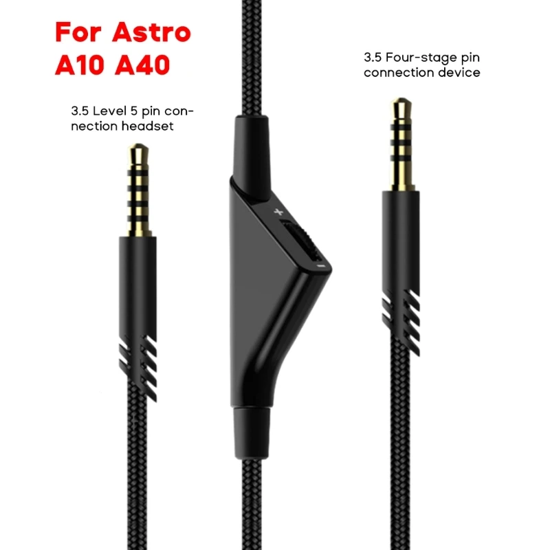 Ersatz-Headset-Kabel für Astro A10 A40 Gaming-Headset-Kabel mit Inline-Kopfhörer kabel für Lautstärke regler