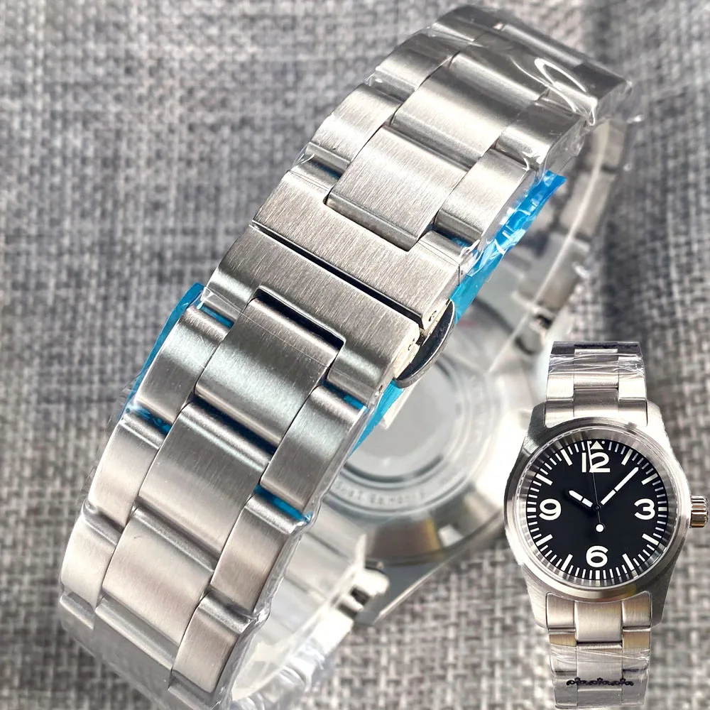 20mm Width Stainless Steel Watch Band for 36mm NH35A Pilot Watch Parts 316L Bracelet Strap