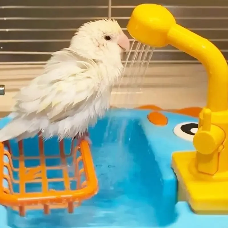 

ABS Bird Water Fountains With Auto Circulating Flows System And Chewing Toy For Avian Mental Stimulation Y5GB