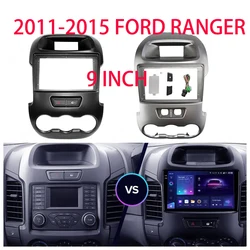 2 din car dvd frame for Ford Ranger 2011-2015 Car Radio Fascia Frame Radio Player 9 Inch 2 DIN Car DVD Panel Dash Kit Frame