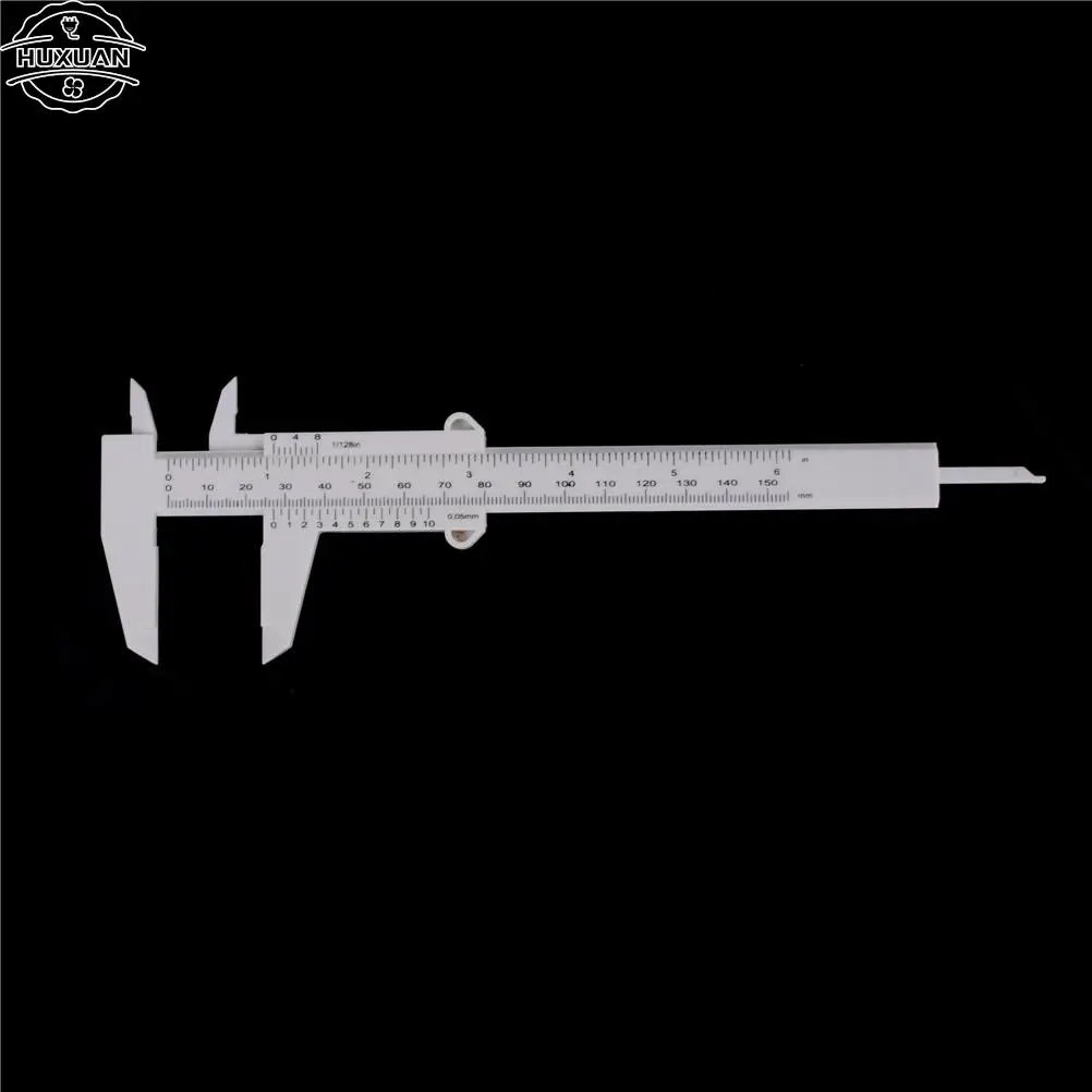 1 Piece Gray 150 mm Mini Plastic Sliding Vernier Caliper Gauge Measure Tool Ruler