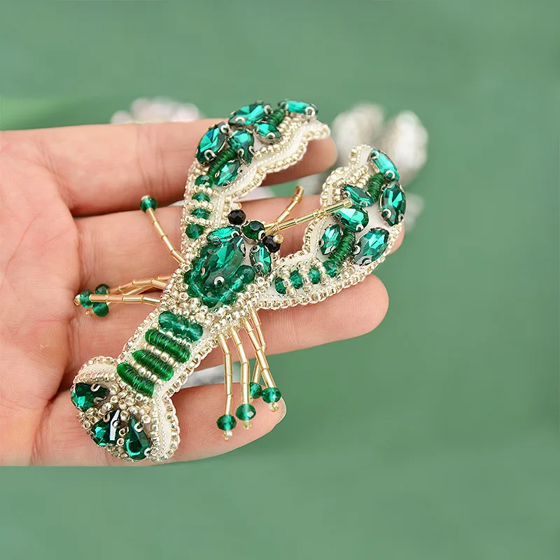 

Handmade colorful lobster cloth stickers for high-end clothing bags and shoes DIY decorative accessories