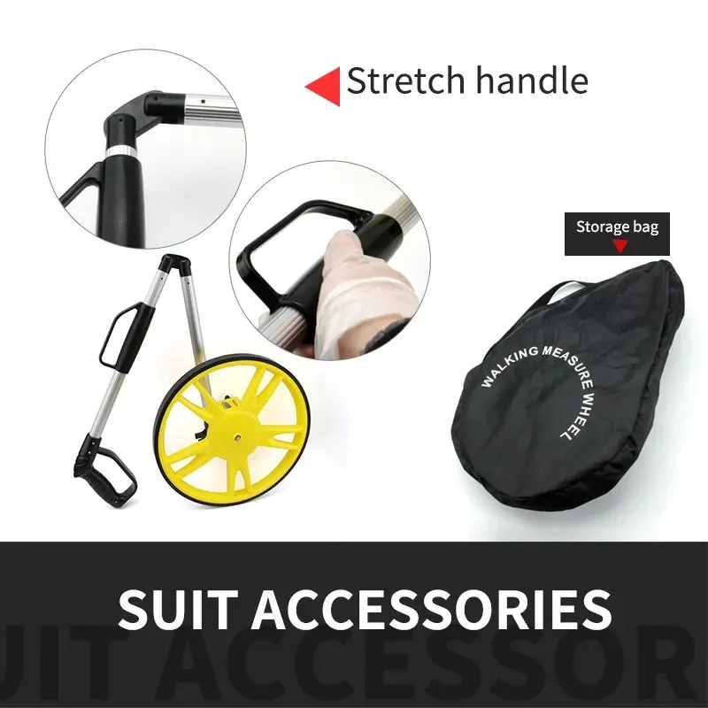 

Портативное колесо для измерения расстояния 0 ~ 99999,9 метров, механический измерительный инструмент с ручным нажимным роликом, используемый на открытом воздухе