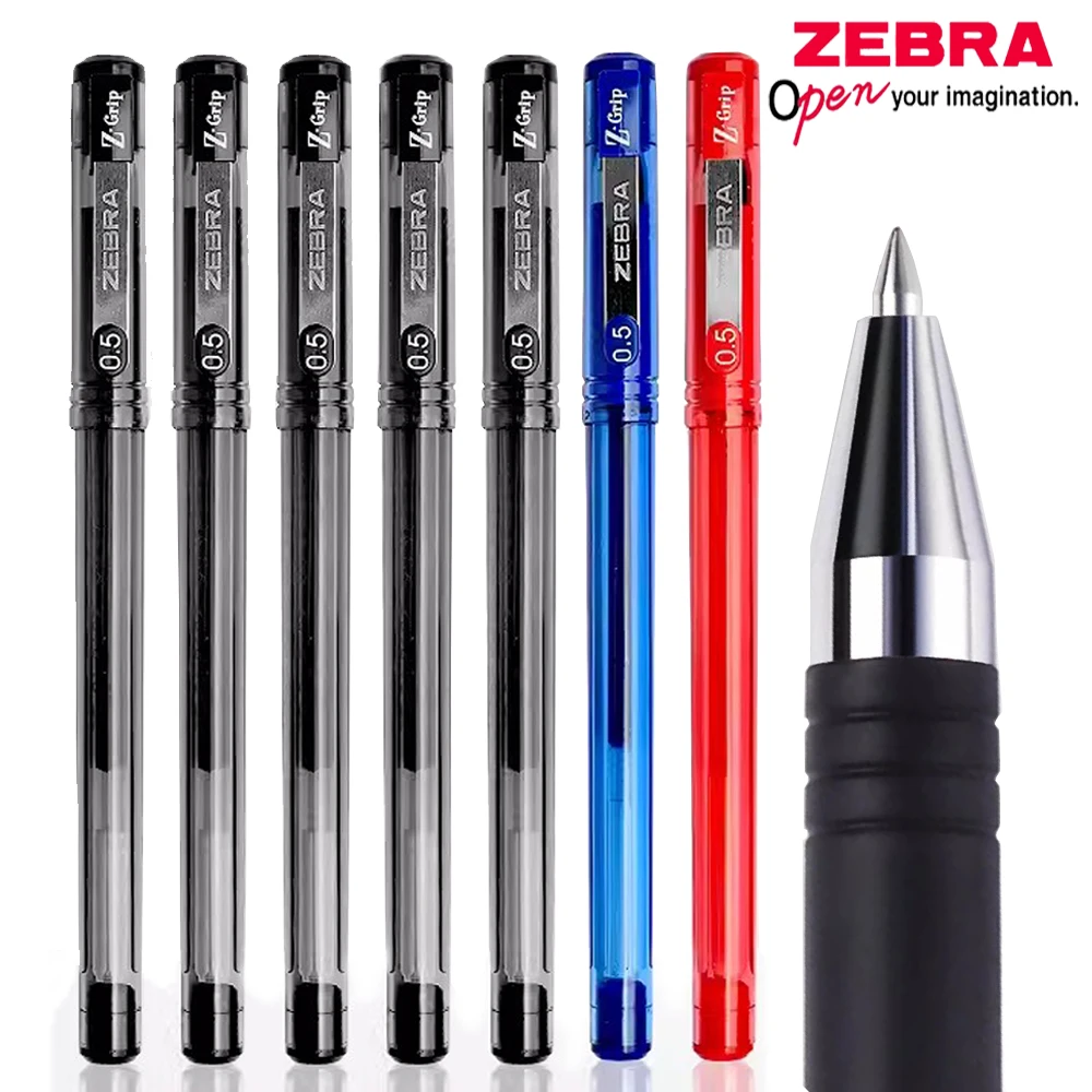 10pcs Japan ZEBRA Gel Pen Set C-JJ1 Quick-drying Signature Writing Waterproof Transparent Pen Barrel 05mm Supplies Stationery