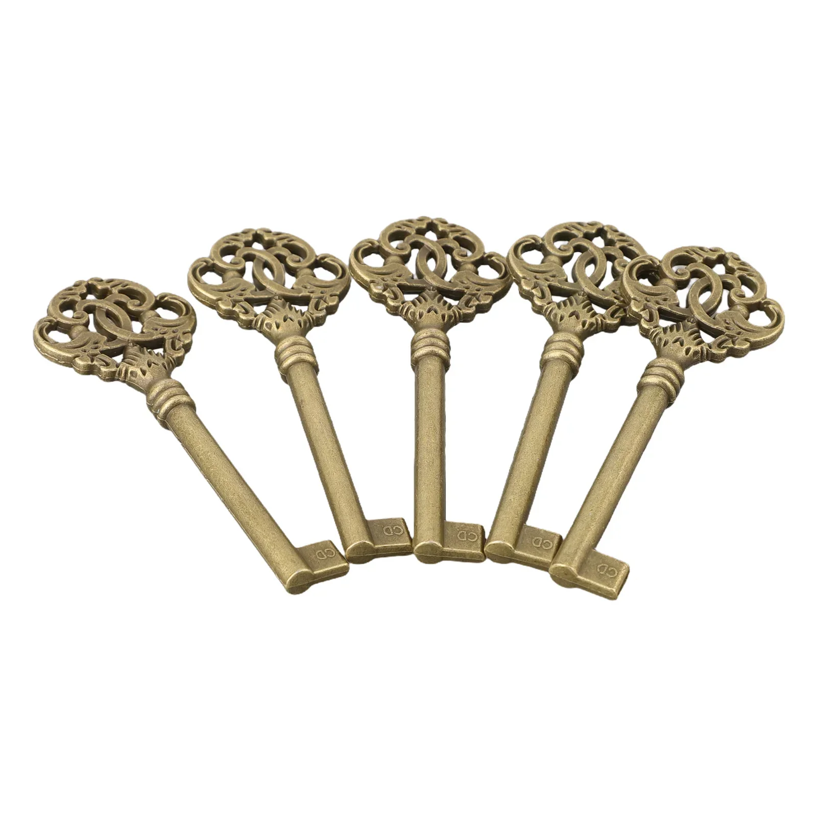 10pc Furniture Vintage Style Open Skeleton Key Hole Head Furniture Cabinet Antique Alloy Key Cabinets Home Hardware