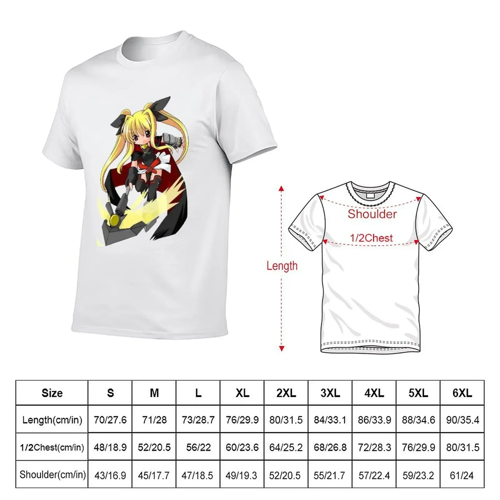 Fate Testarossa Harlaown (Mahou Shoujo Lyrical Nanoha) T-Shirt custom shirt customizeds Men's t shirts