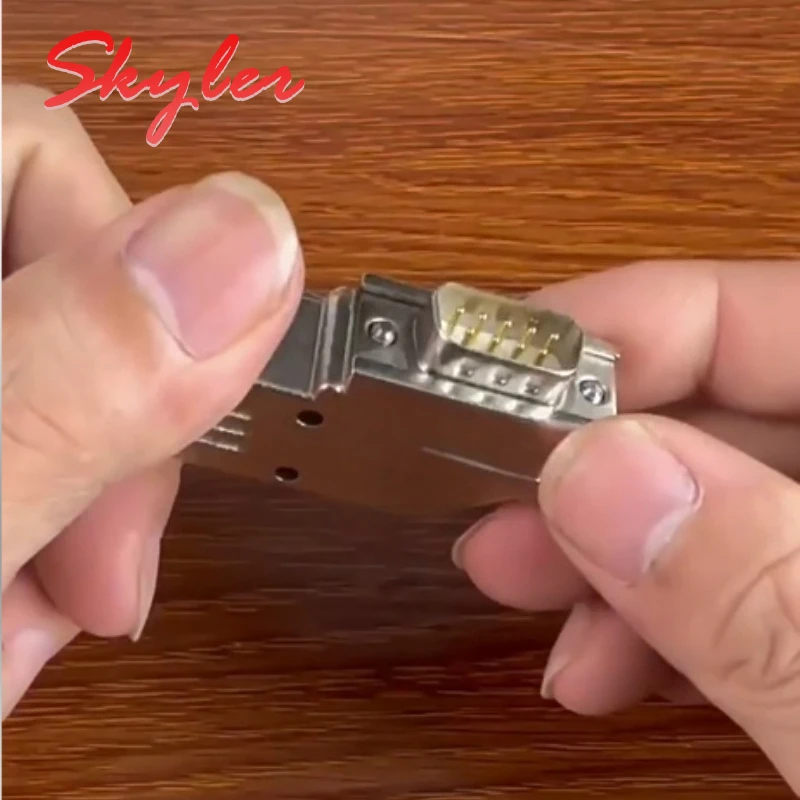 Metal Shell Mini DB9 Connector 90 Degrees RS232 Serial Port Terminal Industrial Grade Right Angle L-type 9pin Male Female Plug