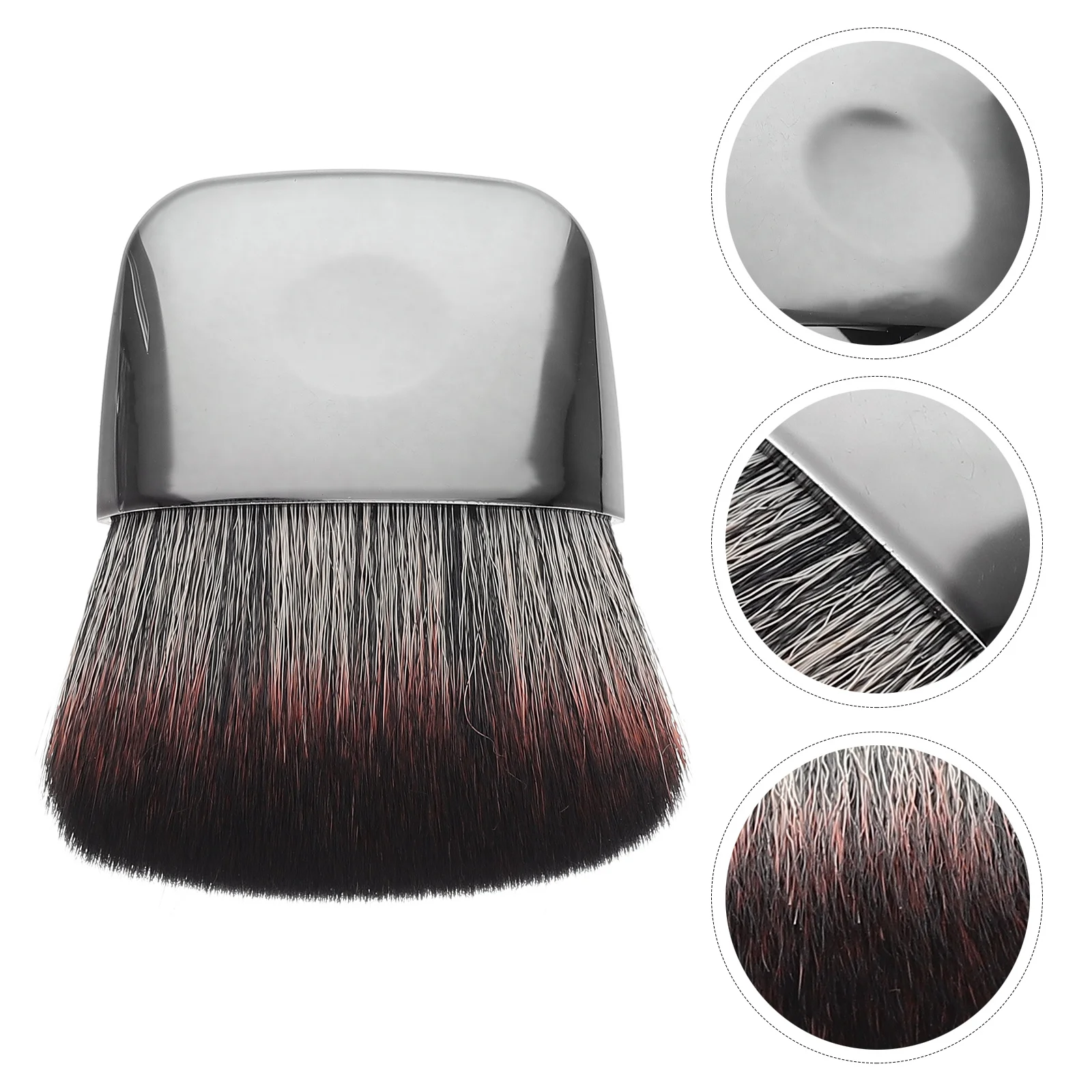 فرشاة مكياج صغيرة للسفر، سطح مسطح لبودرة أحمر الخدود، أداة محمولة مدمجة، شعر ناعم للنساء، وجه صغير #1