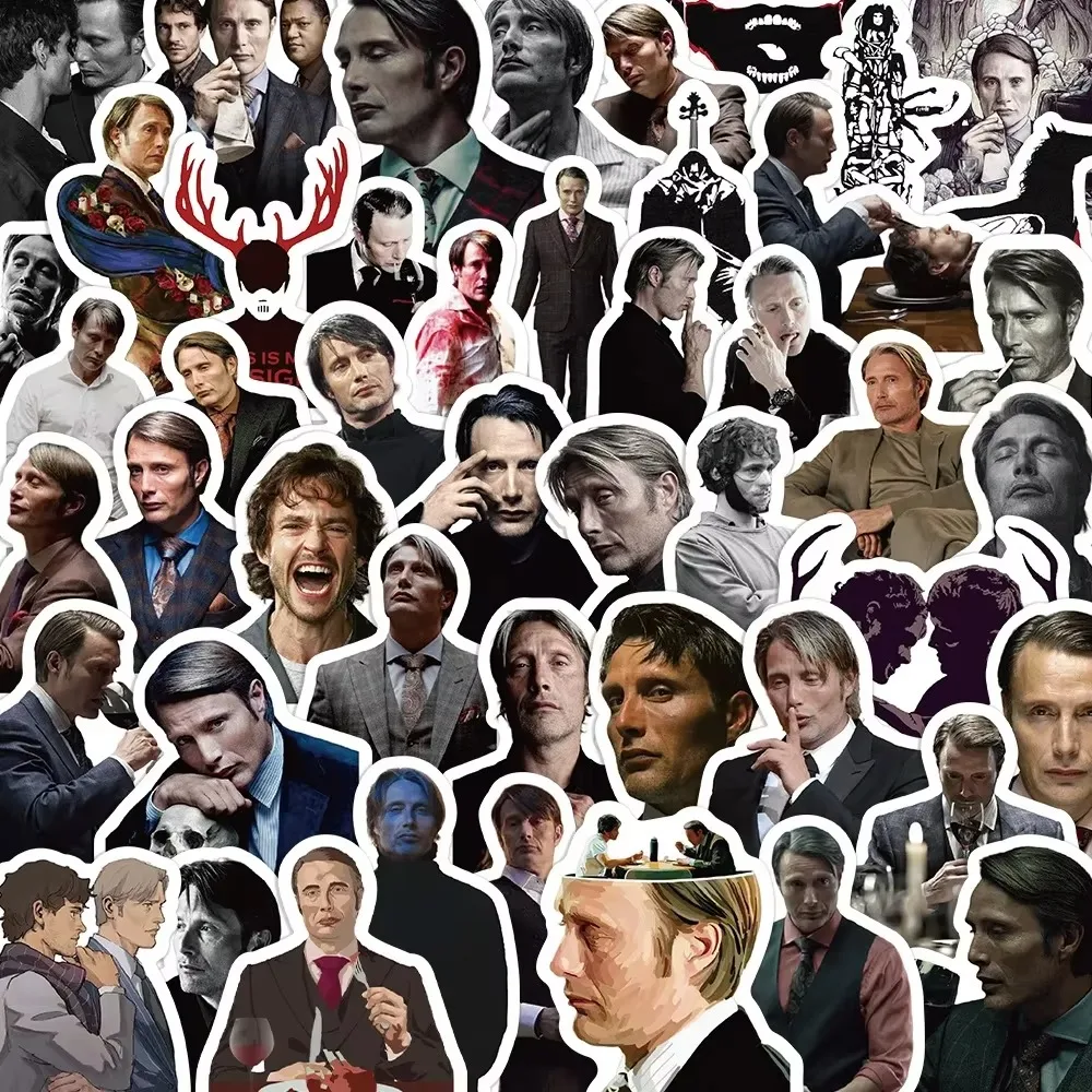 60 قطعة من ملصقات هانيبال جرافيتي المزخرفة المقاومة للماء، حافظة هاتف للكمبيوتر المحمول، خوذة DIY #2