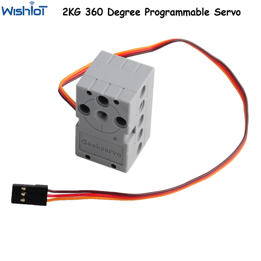 Geekservo 2KG Servo 360 Degree Programmable Dual Output Axle High Torque Compatible with legoeds Hi-technic parts Microbit