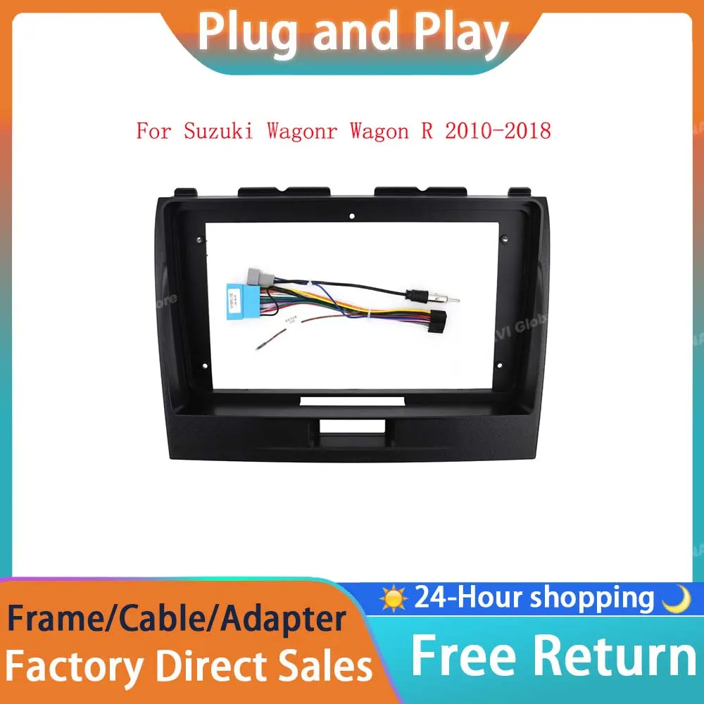 RSNAVI Car Frame Fascia Adapter Android Radio Dashboard Dash Fitting Panel Mounting Kit For Suzuki Wagonr Wagon R 2010 - 2018