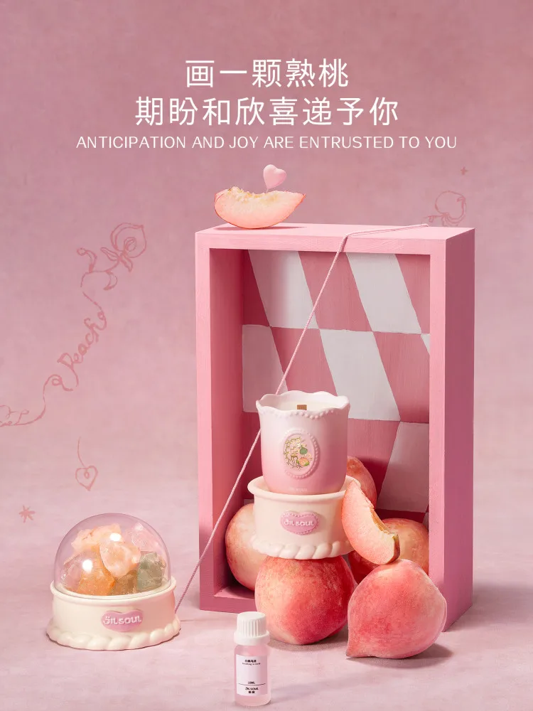 Best regards aromatherapy gift box candle diffuser stone ornaments for friends and besties