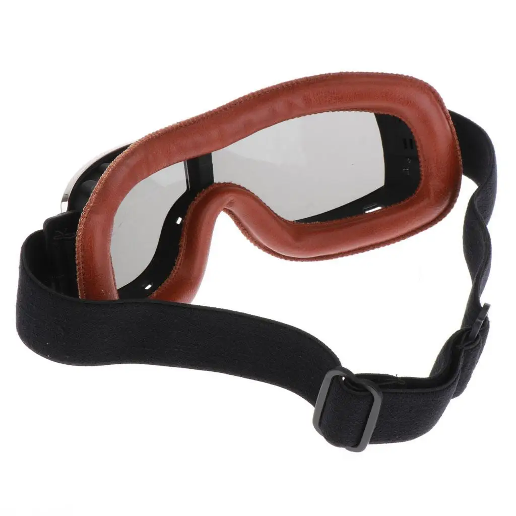 Soft Padded Motorcycle Helmet Glasses Scratch Proof Sport Goggles Eyewear for Motorbike Cycling Open Face Helmets