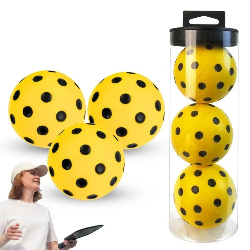 74mm Pickleballs High Visibility Bounc Pickleball Accessories Pickleball Balls with Clear Plastic Bucket PU foam