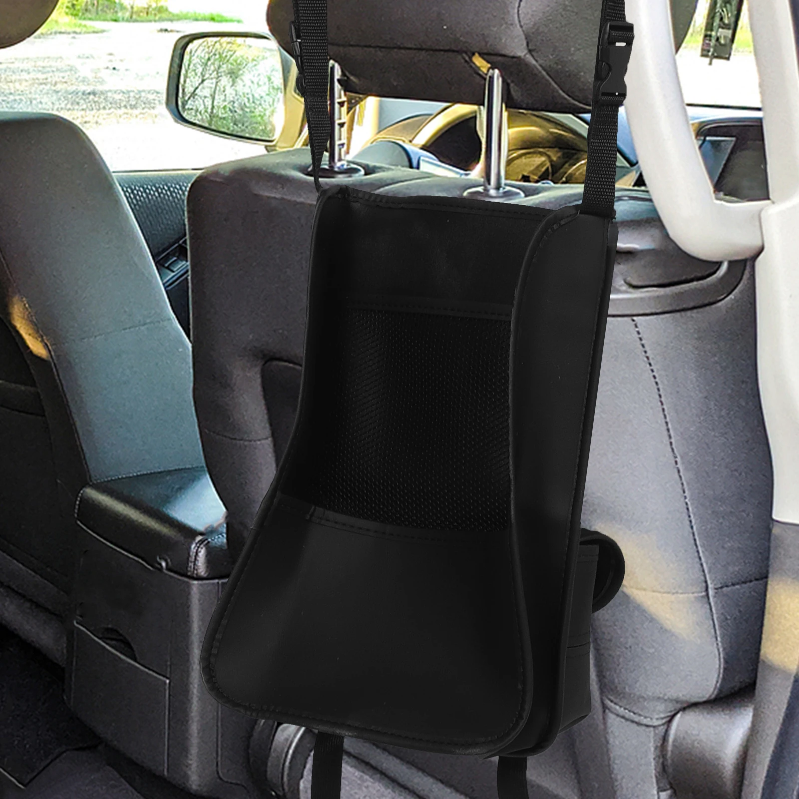 

Multifunctional Seat Organizer Car Bag Back Seat Storage Pu Material Durable Mesh Pocket Purse Holder Between Seats Handbag