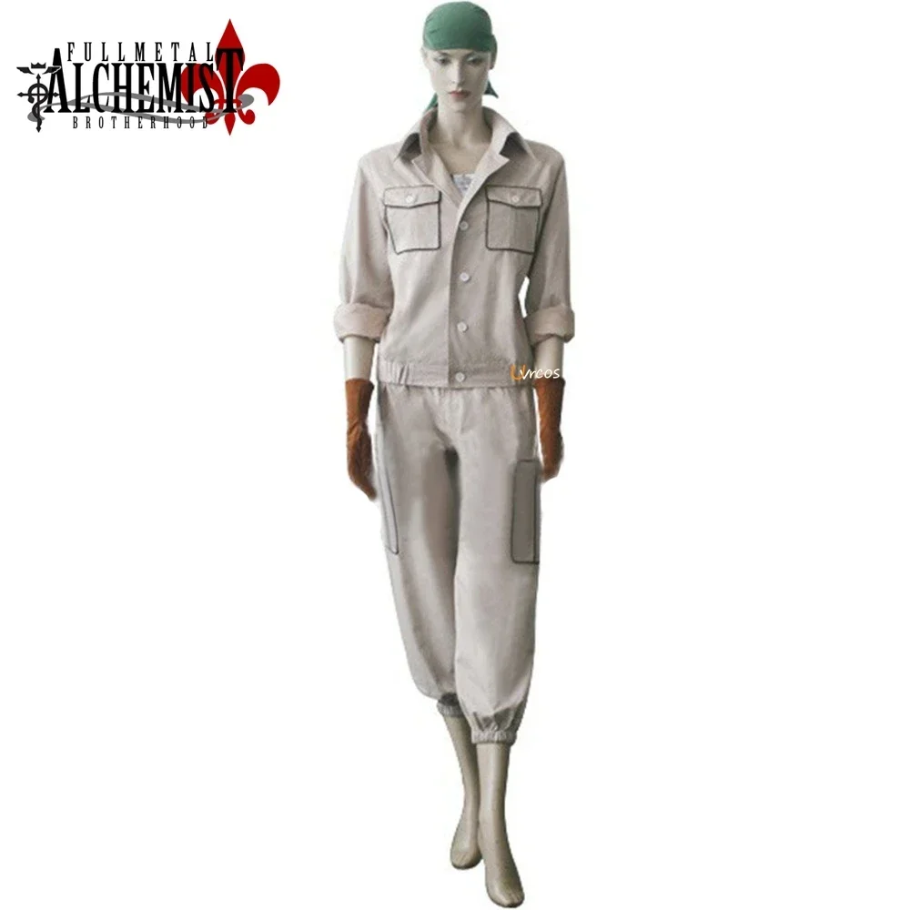 Anime Fullmetal Alchemist Cosplay Costume Winry Rockbell Outfit Cosplay Costume Halloween Cos For Women Men Custom size