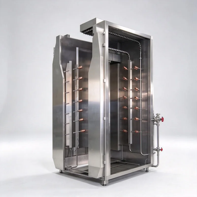 Industrial Poultry Carcass Washer Hanging Type High Pressure Spray Cleaning Equipment Customized