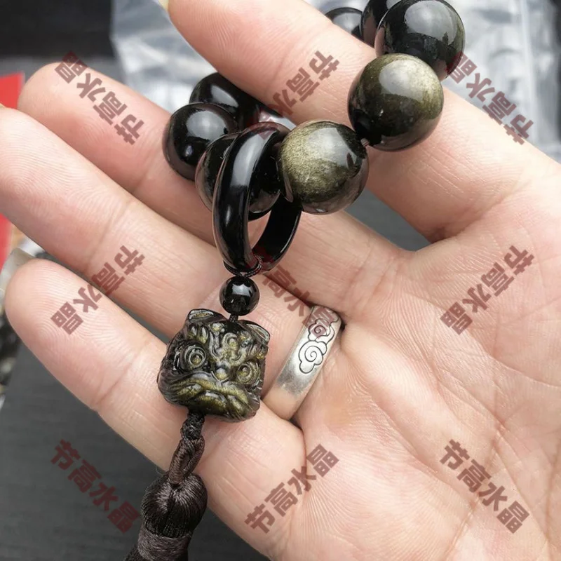 حجر السج الطبيعي Xingshi يده حلقة مرنة شرابة الرجال والنساء لعبة اليد سوار بوذا الخرز والمجوهرات #3