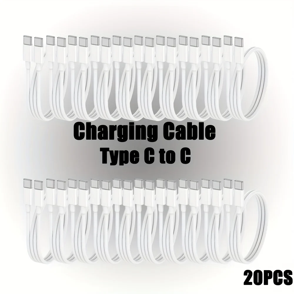 

20 шт. зарядный кабель USB C — USB C, быстрый тип C — Type C для iphone 15/15 Pro/15 Pro Max/15 Plus для galaxy S22/S21/S20
