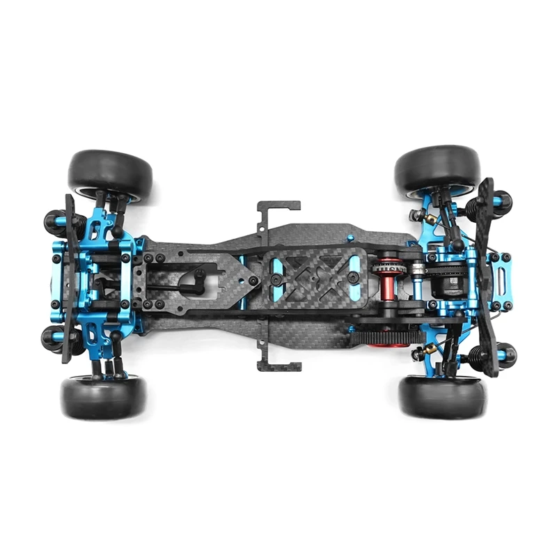 DIY RC Car Rear-Drive Drift Racing Frame 1/10 Mini RC Car RC Frame Drift Car Kit Version RC Frame Drift Car Kit Version Blue