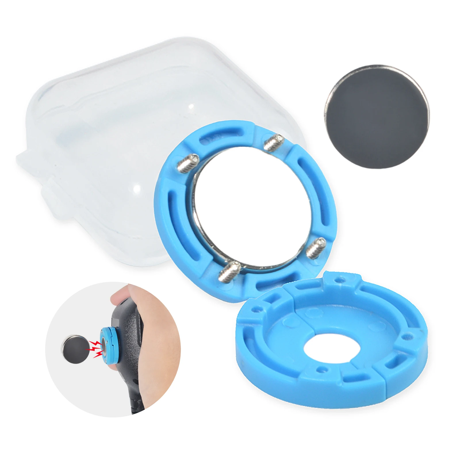 CB Radio Microphone Holder,Car Mobile Radio Speaker Mic Magnet Kit W/Adhesive Back for Kenwood KMC-30 KMC-32 Motorola PMMN4090