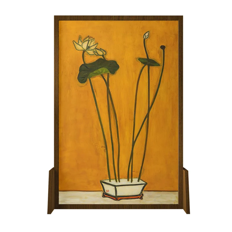 

French medieval niche solid wood mobile screen partition living room entrance entrance decorative background wall rear