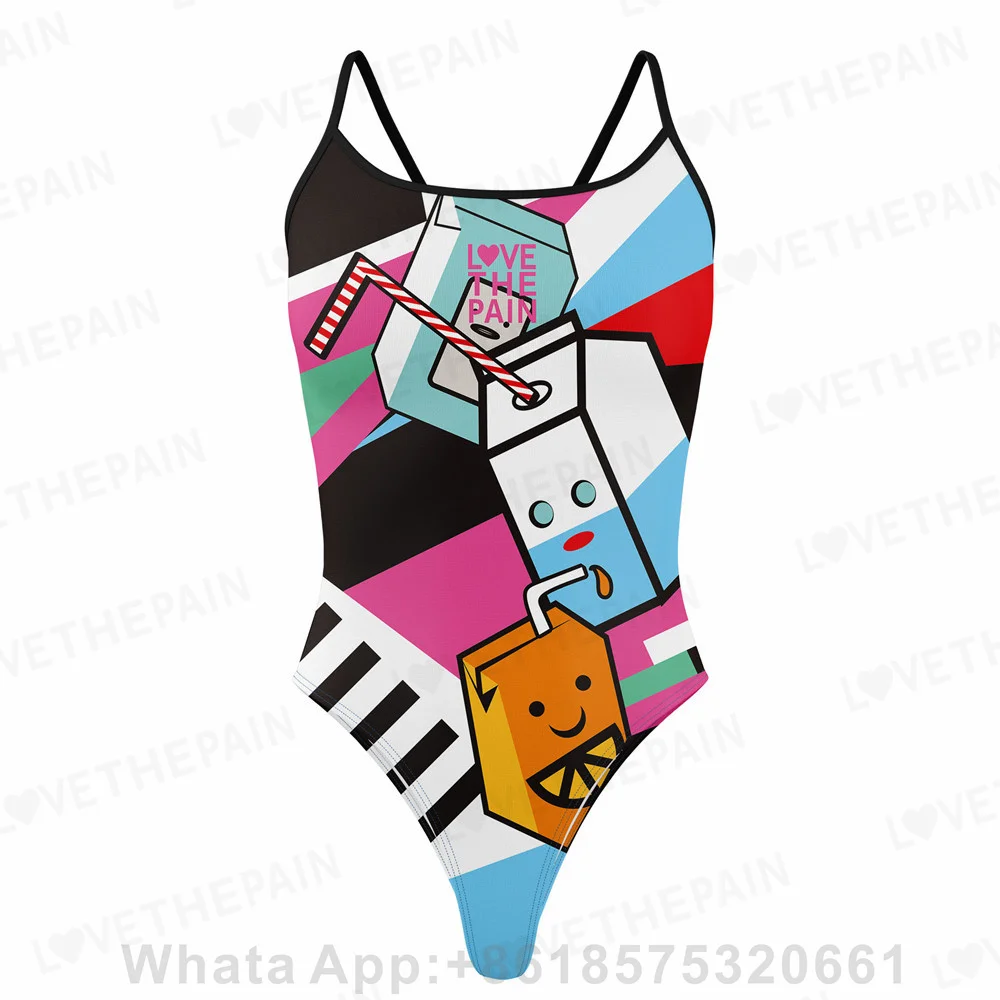 love The Pain Female Sexy One Piece Swimsuit Open Waters For Long -term Training Comfort Swimwear Competitive Swimsuit Monokini