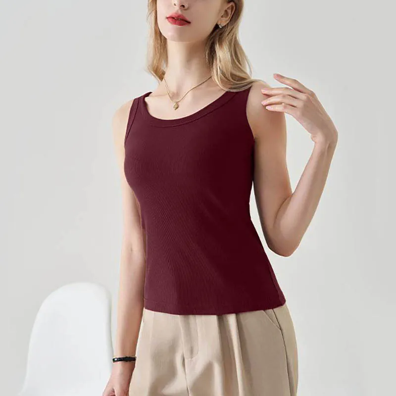 

Women's Polyester Commute Style Sleeveless Slim Pullover Top, Rowan Vest, Best-Selling, New Type