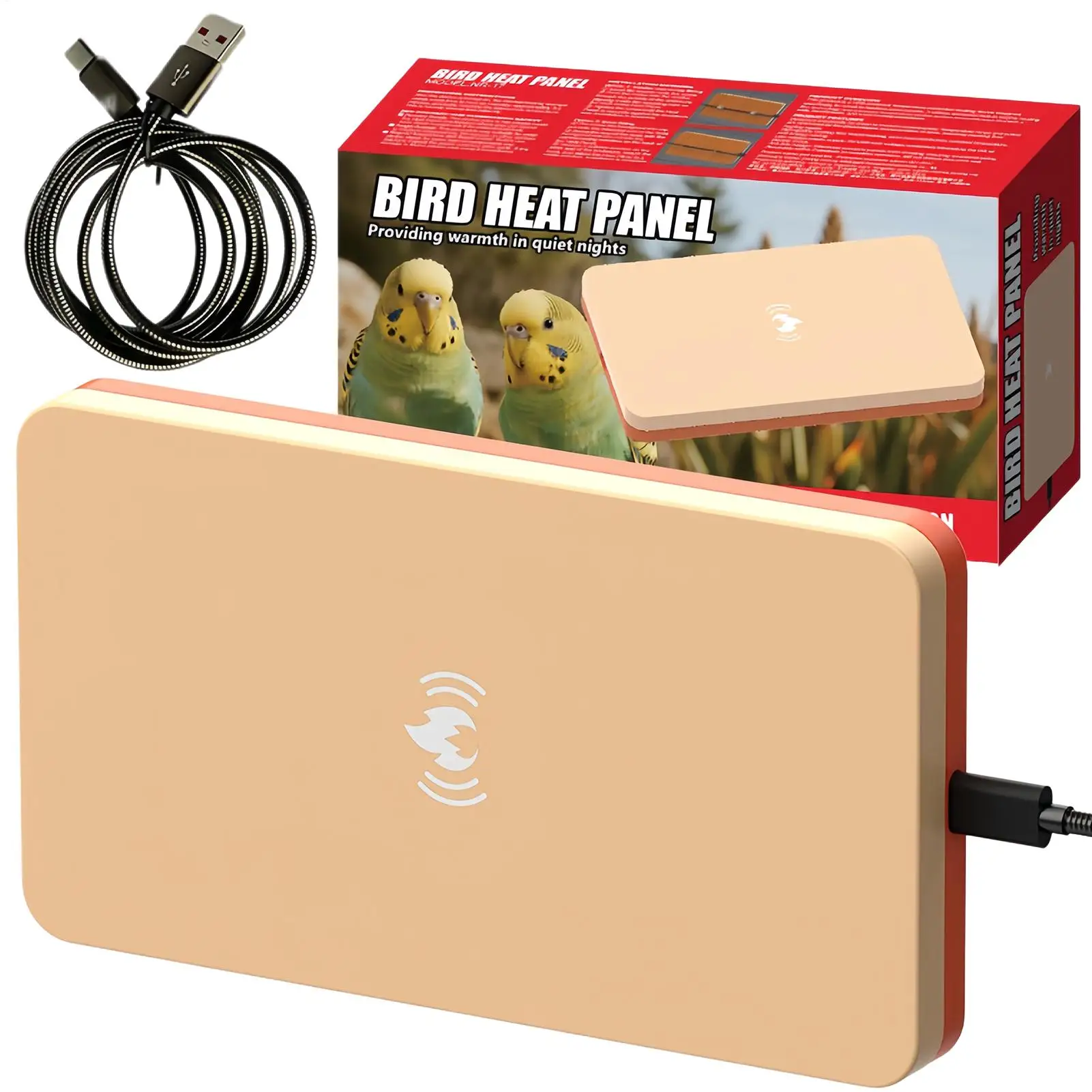 Bird Warmer For Cage Constant Temperature Panel Heater Chew-Proof Parrot Heater For Hamsters Reptiles Small Animals Chicken Coop