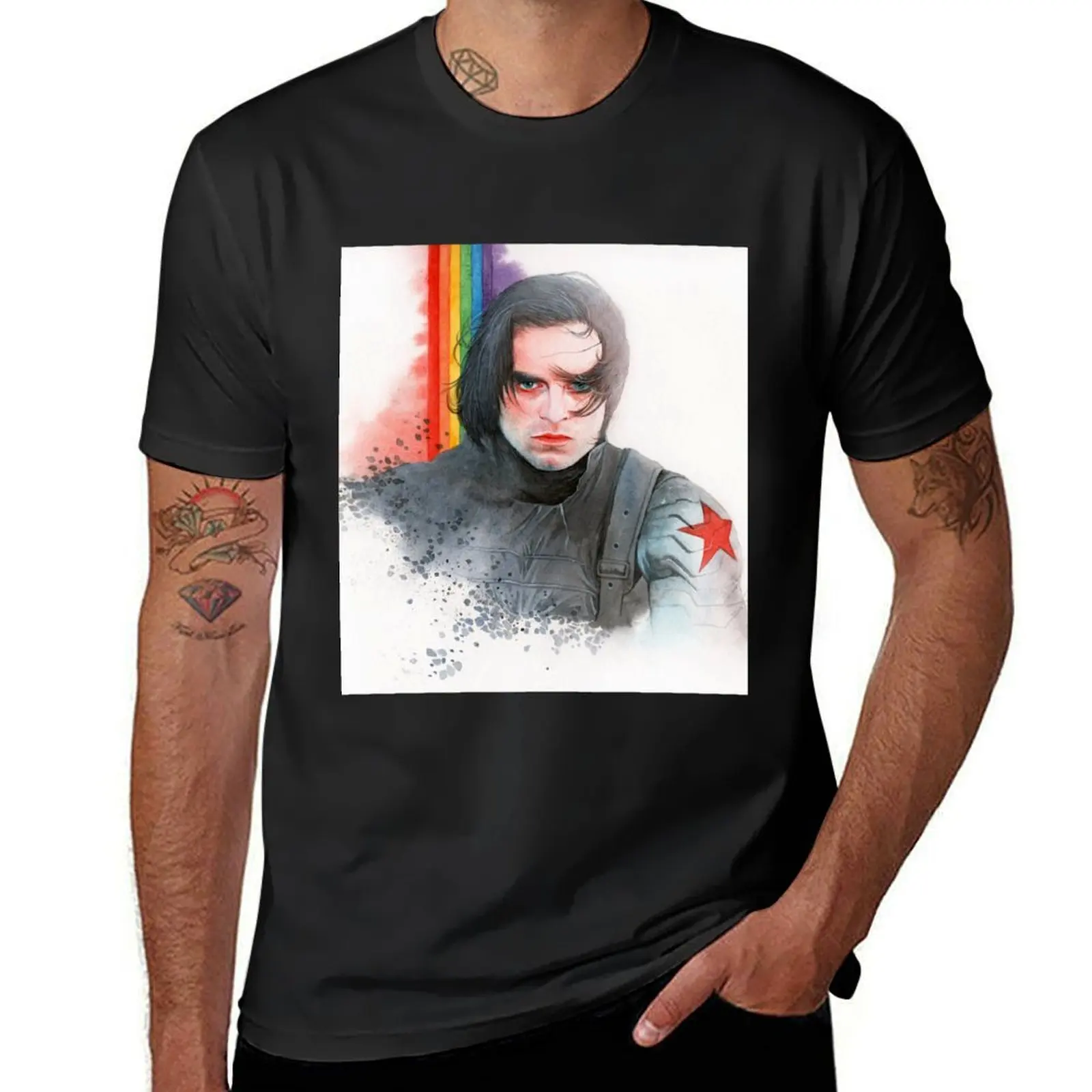 

Sebastian Stan T-Shirt kawaii clothes Short sleeve tee mens t shirt