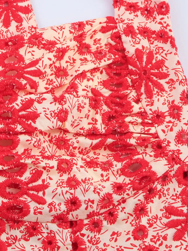 بدلة نسائية صيفية مطرزة لعام 2025، بلوزات قصيرة، تنورة فضفاضة مستقيمة، أطقم عطلة الشاطئ