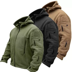 Men Military Winter Autumn Thermal Polar Fleece Tactical Jackets Outdoor Sports Coat Softshell Hiking Fishing Camping Trekking