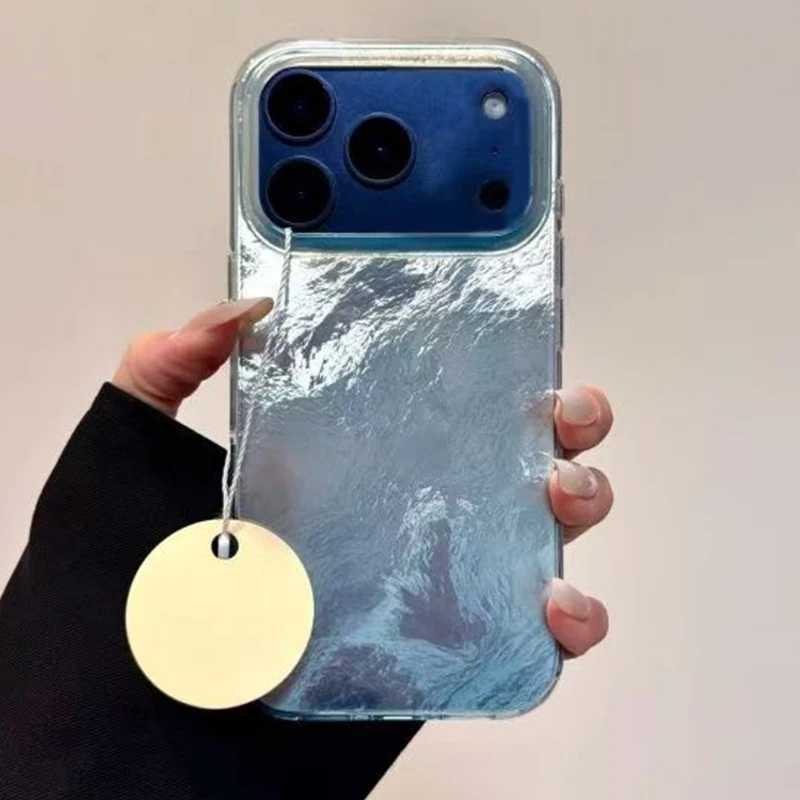 INS Style Blue Blending Print Phone Case For iPhone 17 Cases iPhone 16 Pro Max 15 14 13 12 11 XS X XR 7 8 Plus 16E 17 Air Cover