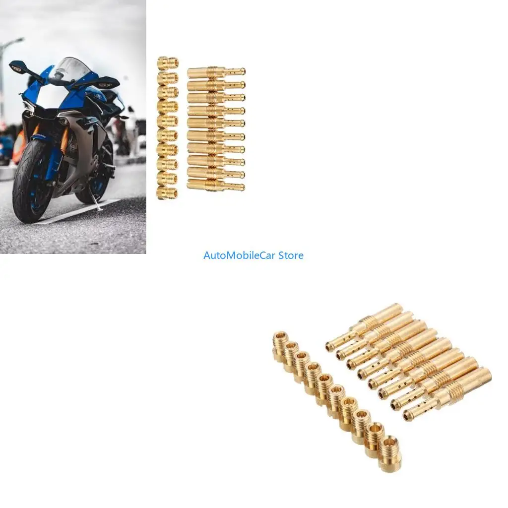 G8TE Upgraded Brass Jets Set Carburetor Main Jets Kits for PE PWM Carburetor 20 Pack